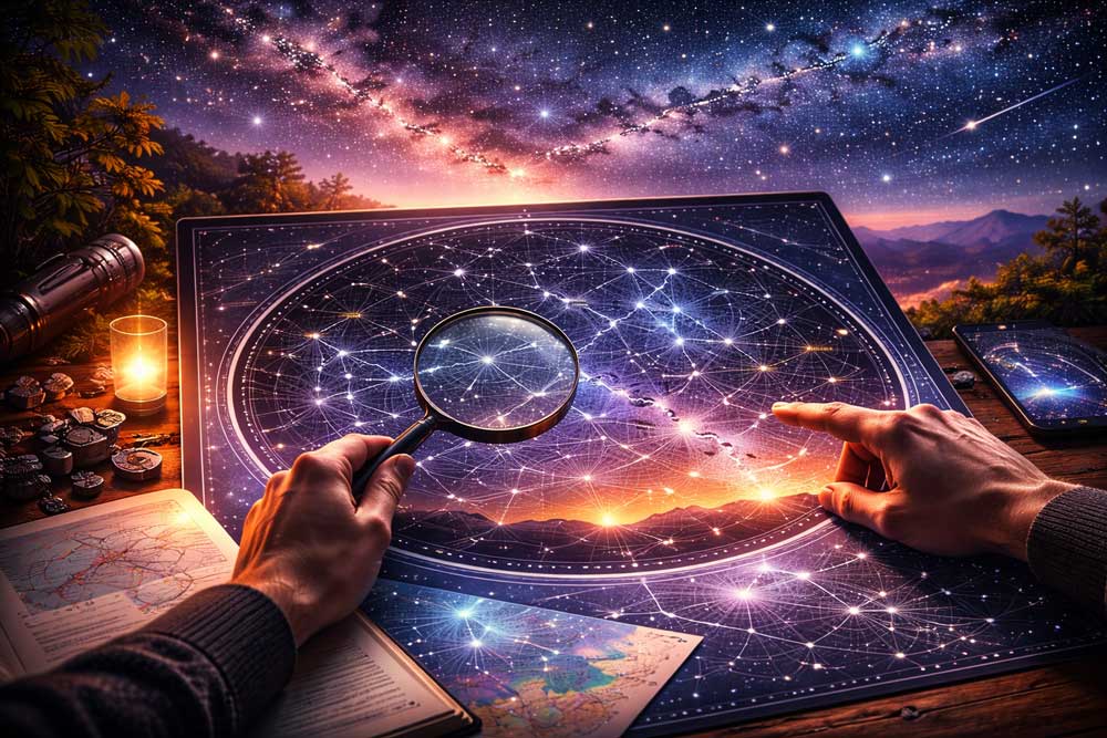 Cómo interpretar un mapa estelar: guía sencilla para leer el cielo de un momento